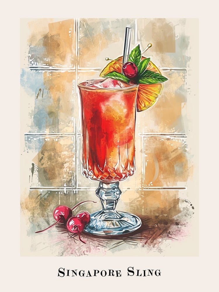 Singapore Sling Tile Poster 1