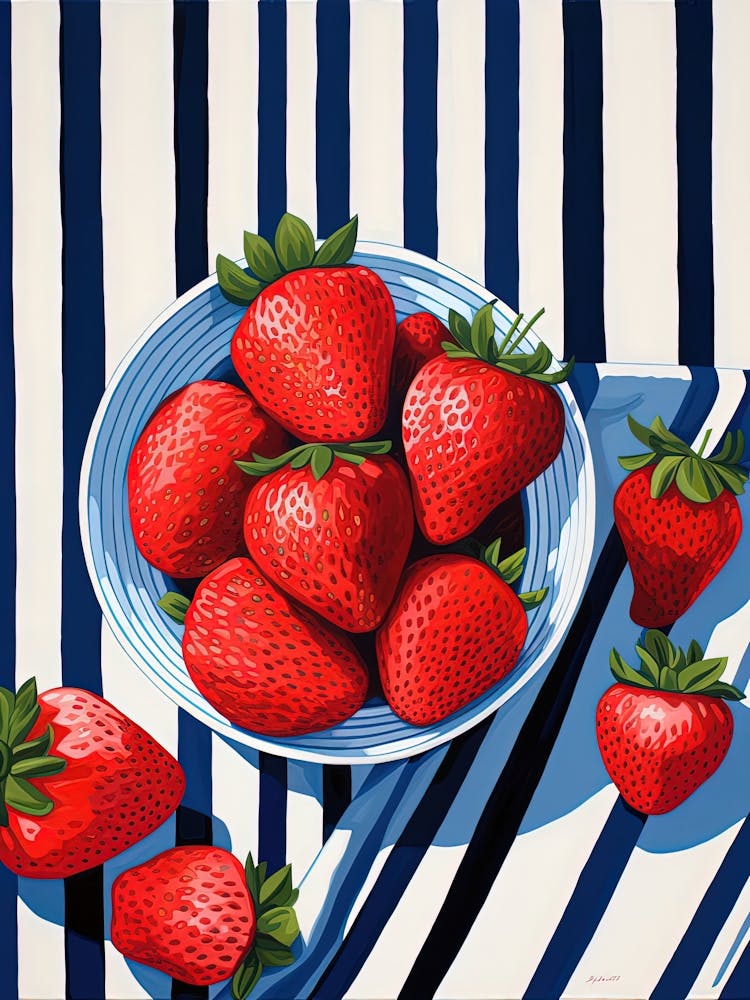 Strawberries Fruit Summer Illustration 4