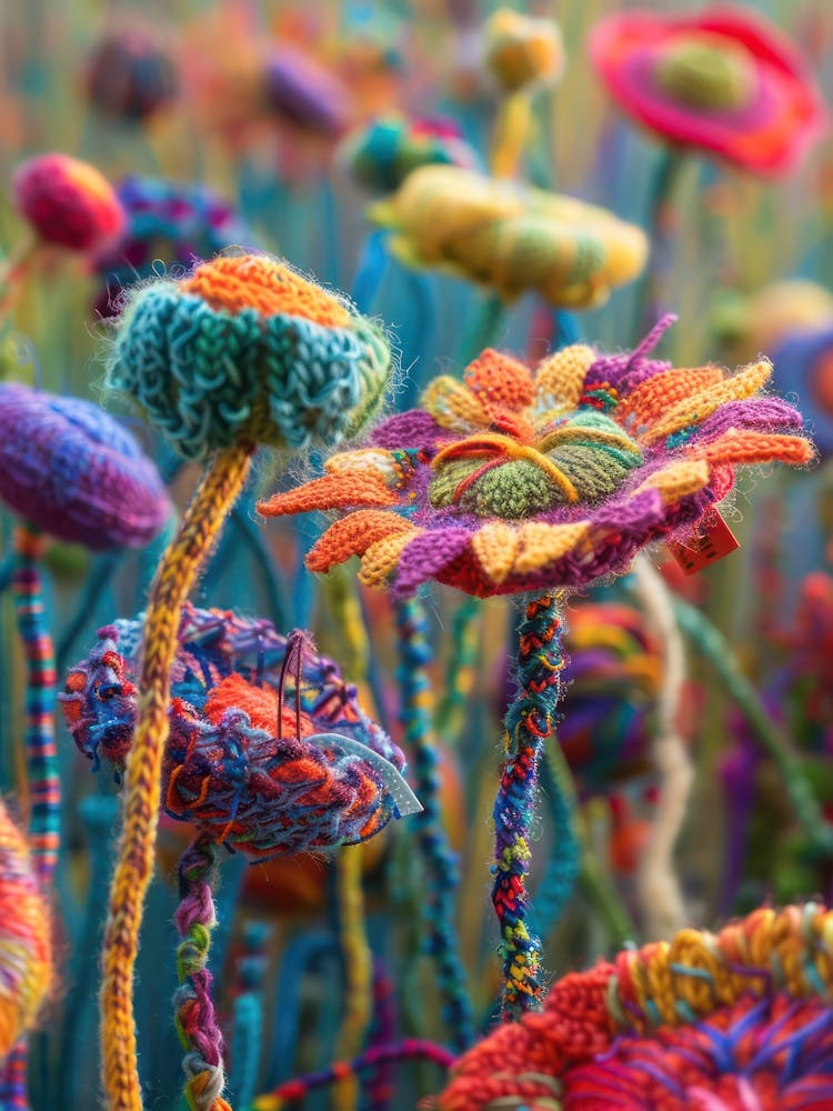 Daisies Knitted In Crochet 11