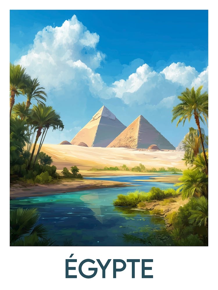 Affiche de voyage Égypte