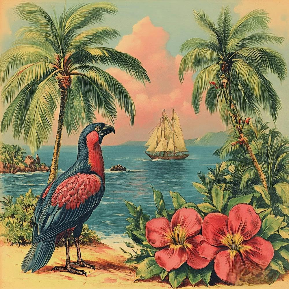 Tropical Parrot Art
