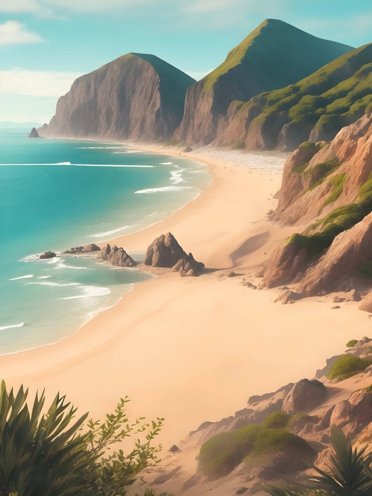 Sandstrand-Landschaft