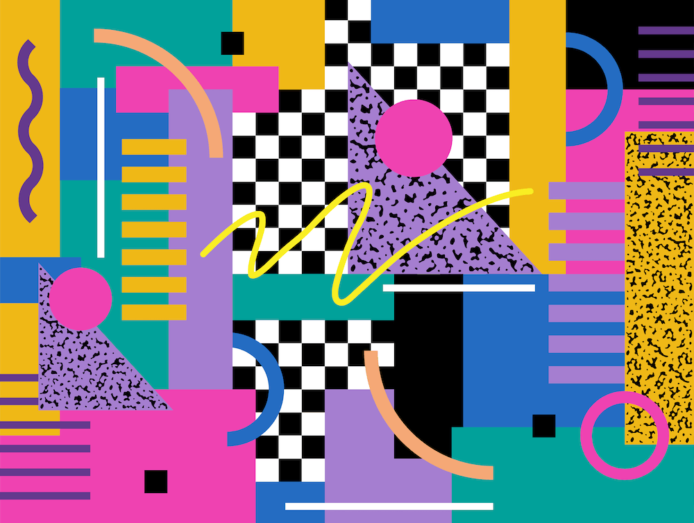 Memphis Pattern 80s Retro Vaporwave 90s Art