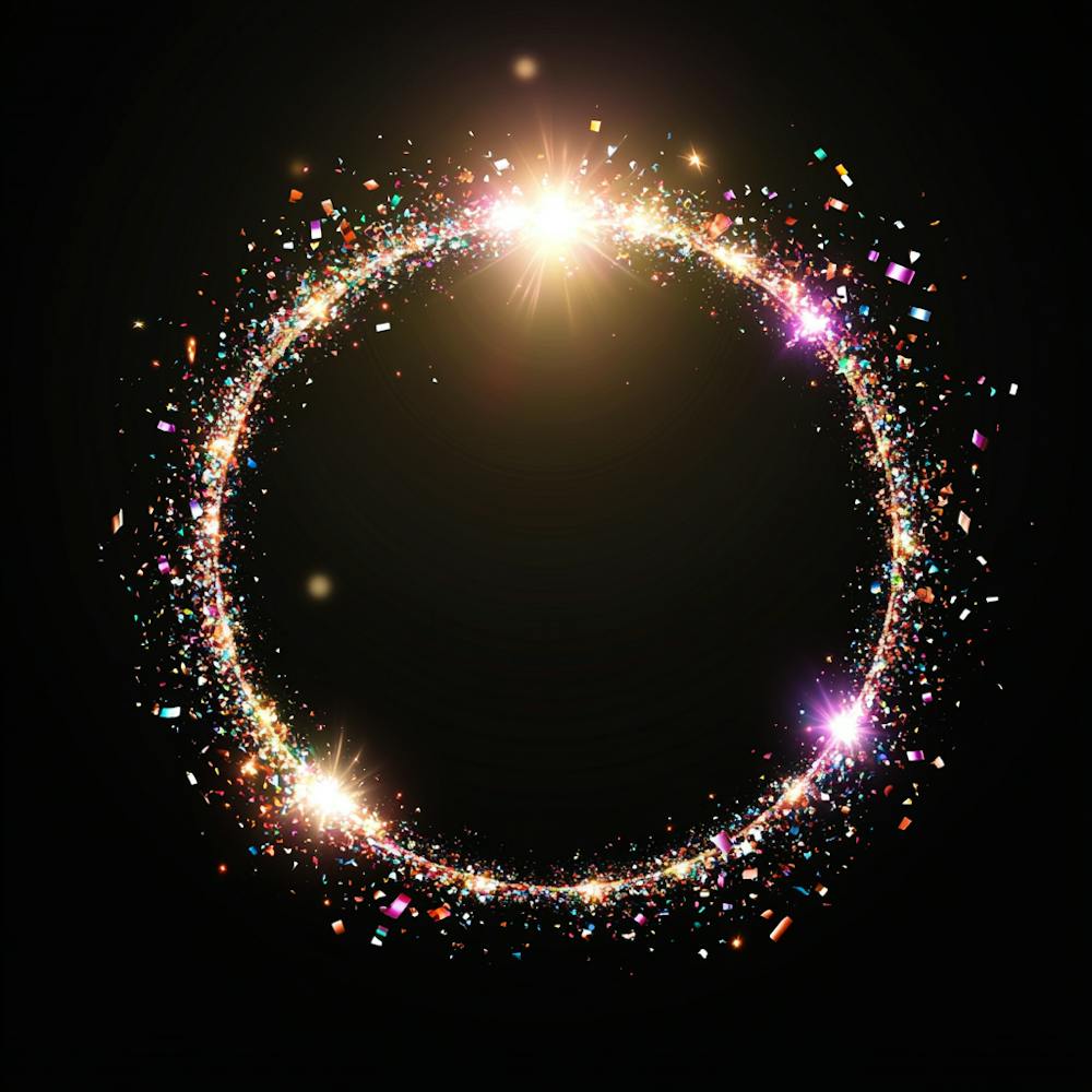 Circle Frame With Sparkles