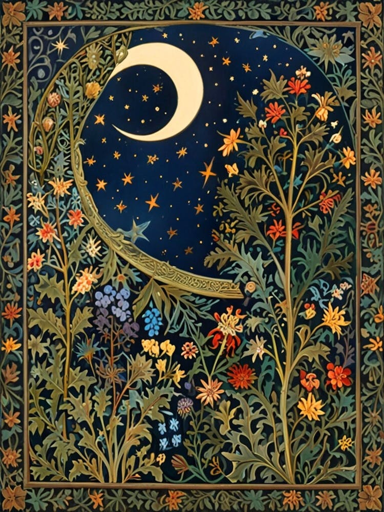 William Morris Moonlight In The Forest 118