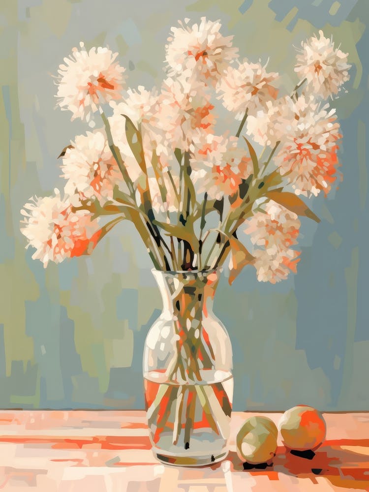 Allium Flower Still Life Painting 4 Dreamy