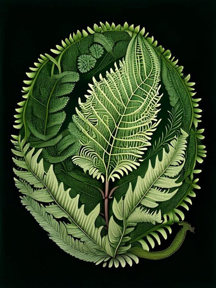 Shield Fern 1 Vintage Botanical Poster
