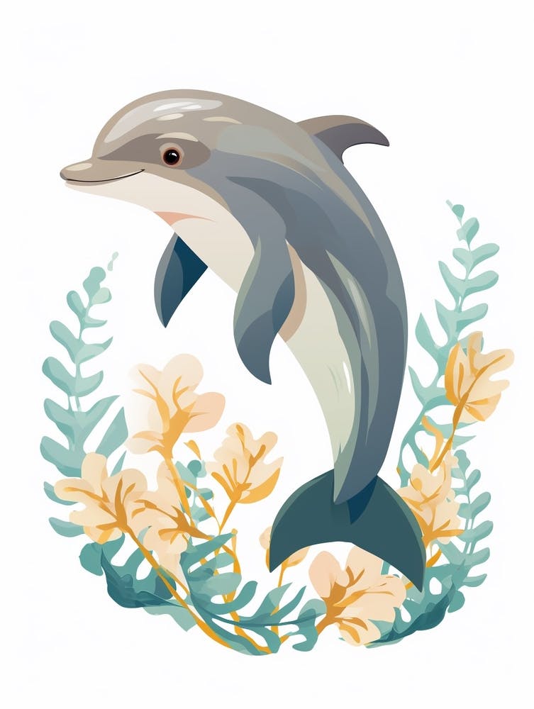 Baby Animal Illustration  Dolphin 3