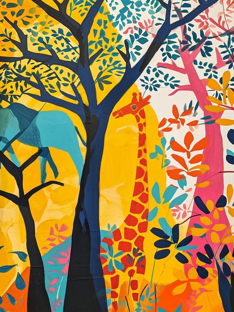Girafe Colorée Avec Motifs 4