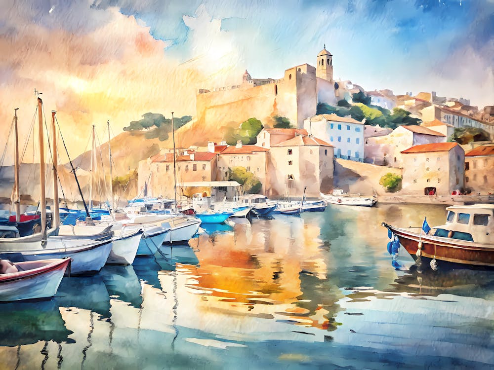 Marseille Frankreich Eine Vintage-Szene