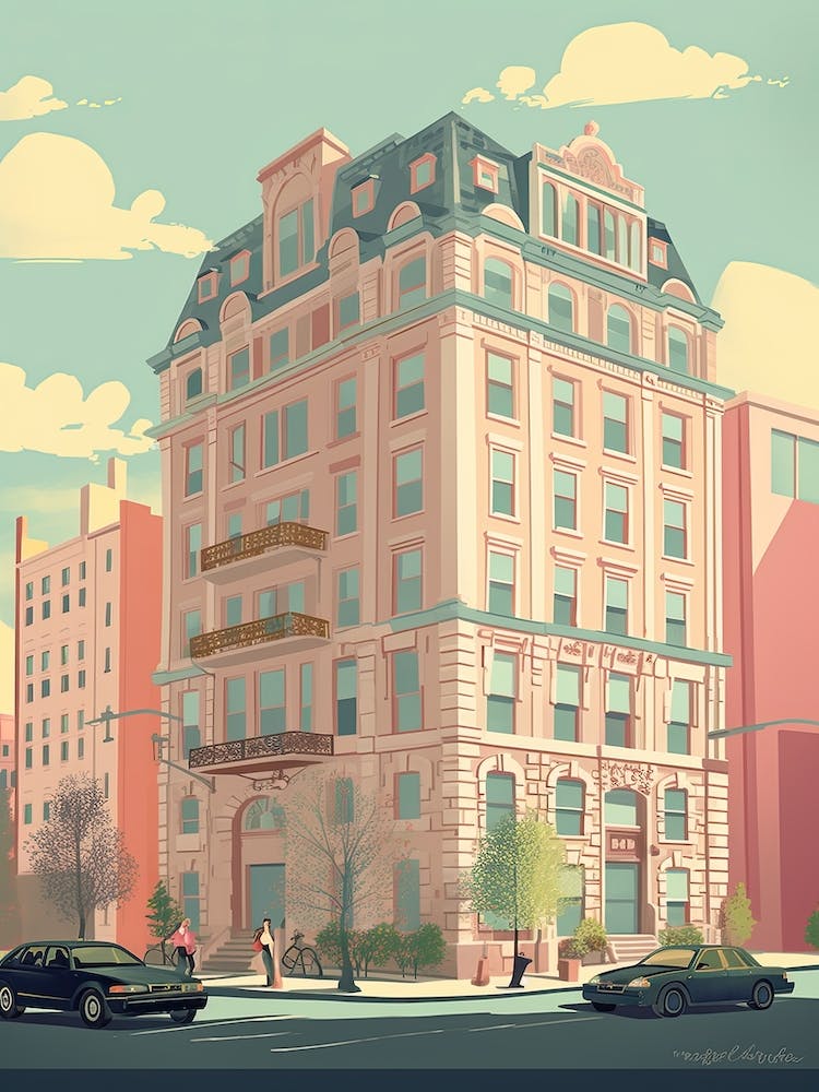 New York United States Travel Illustration 4