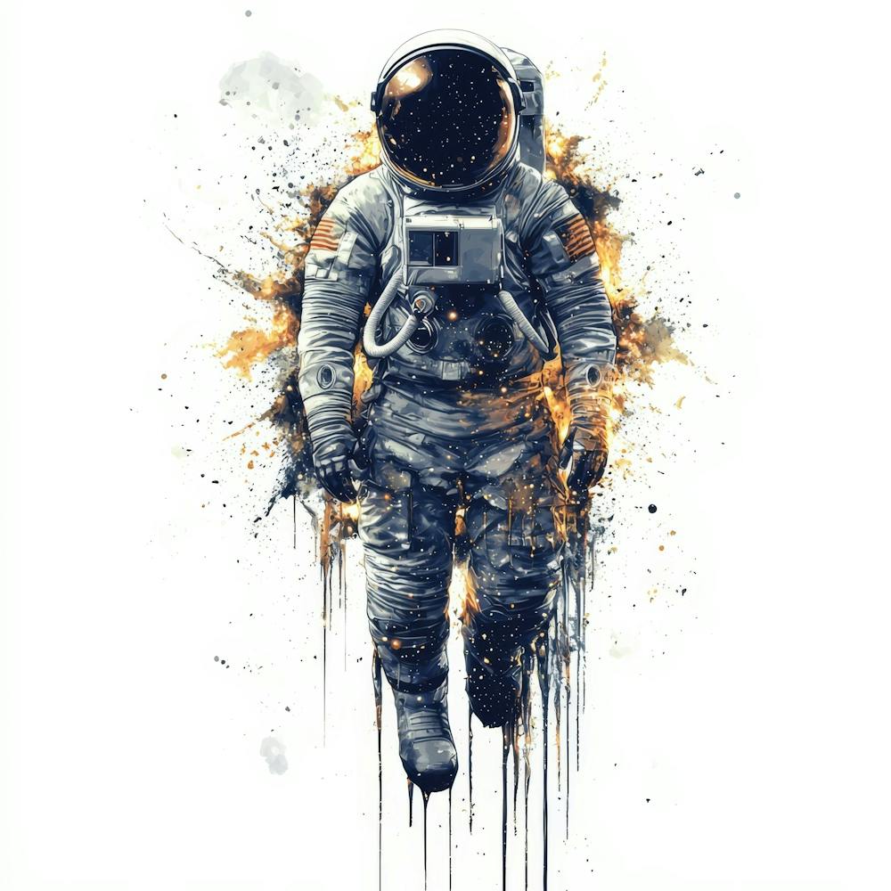 Astronaut im Weltraum. Generiert durch KI. Wandbild