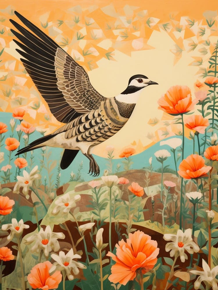 Lapwing 3 Detailed Bird Painting