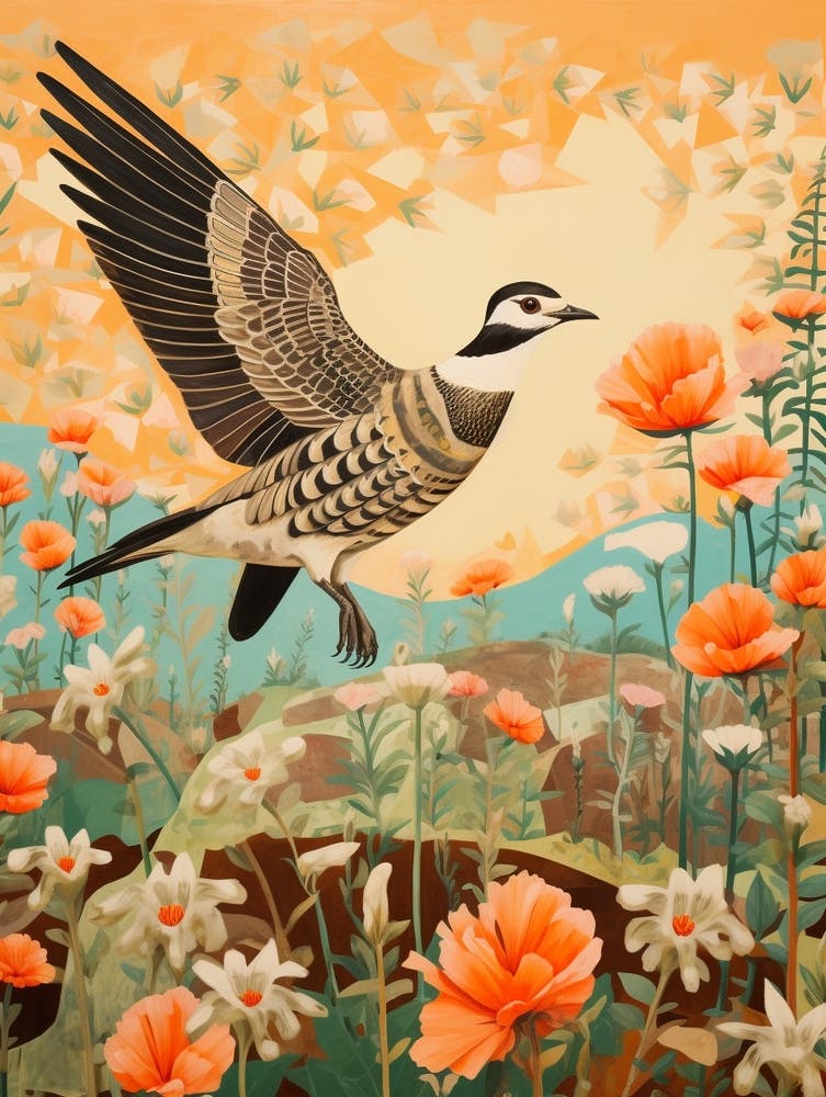 Lapwing 3 Detailed Bird Painting