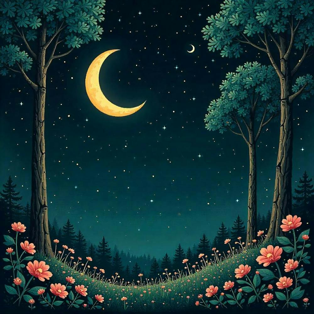 Moon And Forest Style William Morris2 (13)