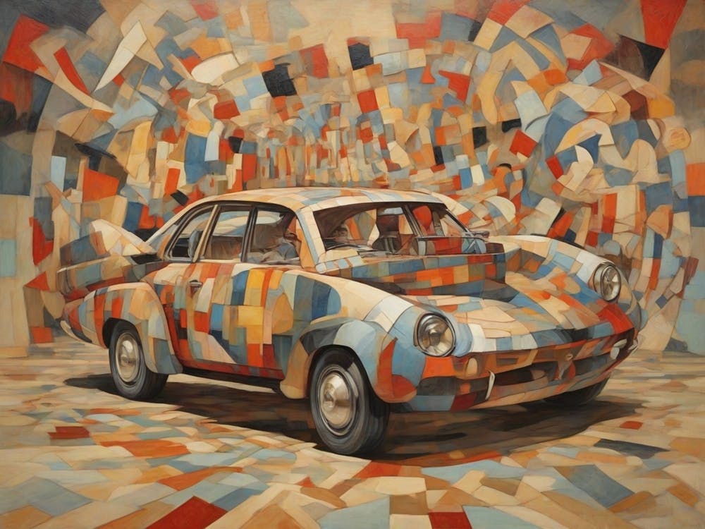 Car In A Mosaic