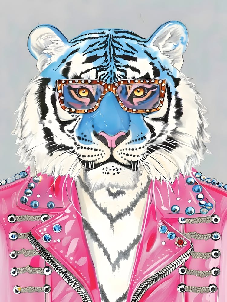 Tiger In Pink Jacket 1