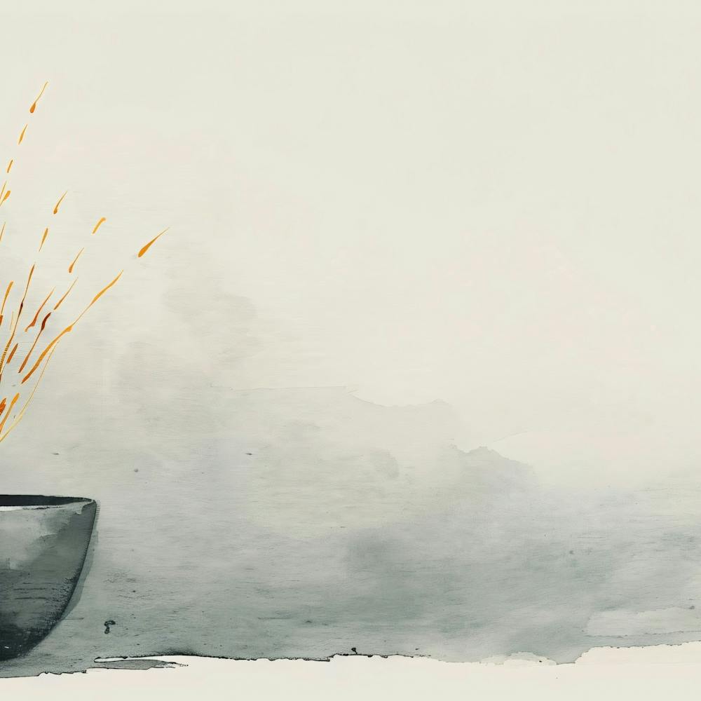 Aquarellzeichnung einer Schale