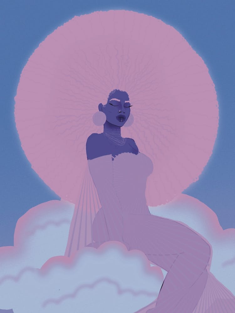 Sunshine Goddess Blue 