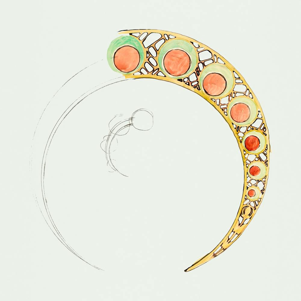 Pattern In Wood And Leather Forming The Frame Of The Hearth Of The Fouquet Boutique, Alphonse Maria Mucha