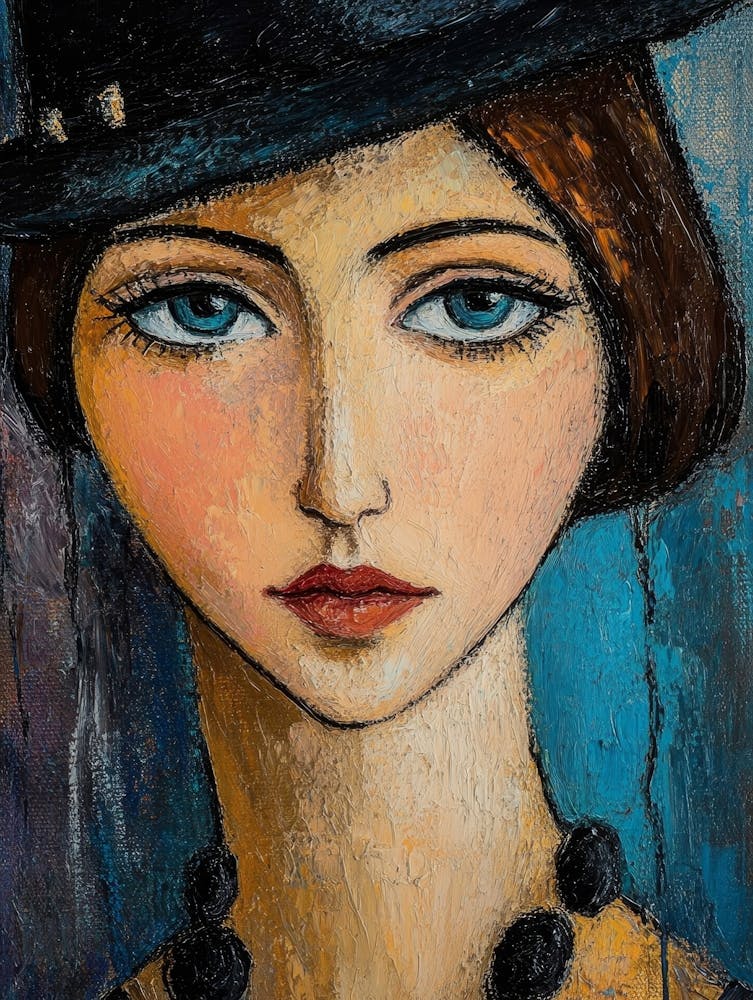 Portrait Of Woman In A Hat