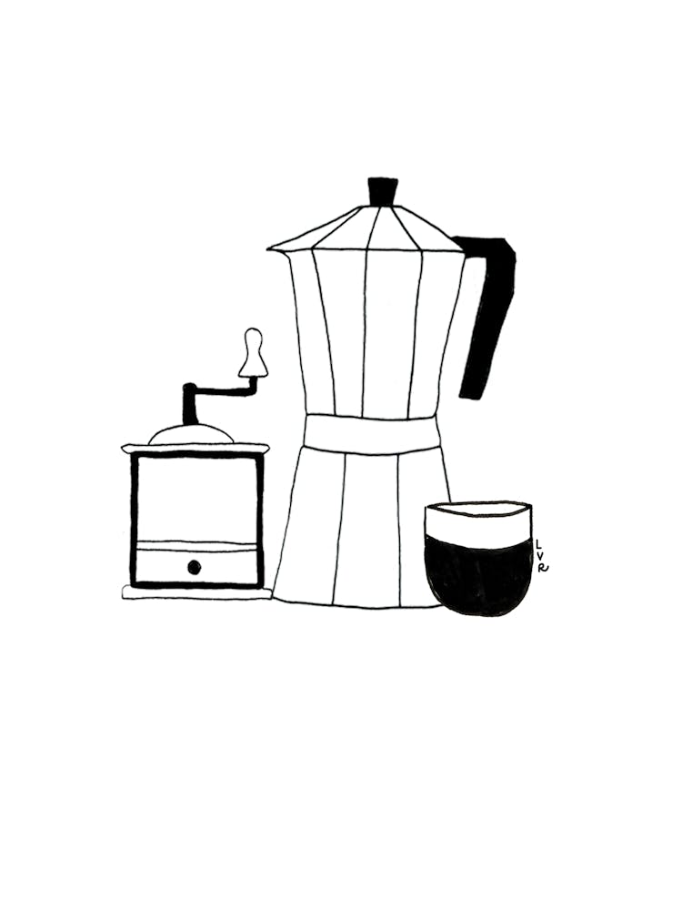 Freshly ground coffee