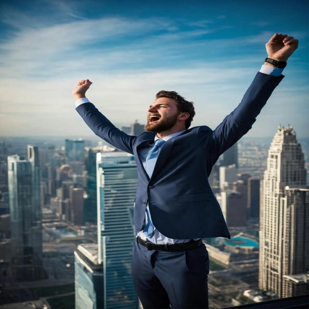 Businessman Celebrating Success 1