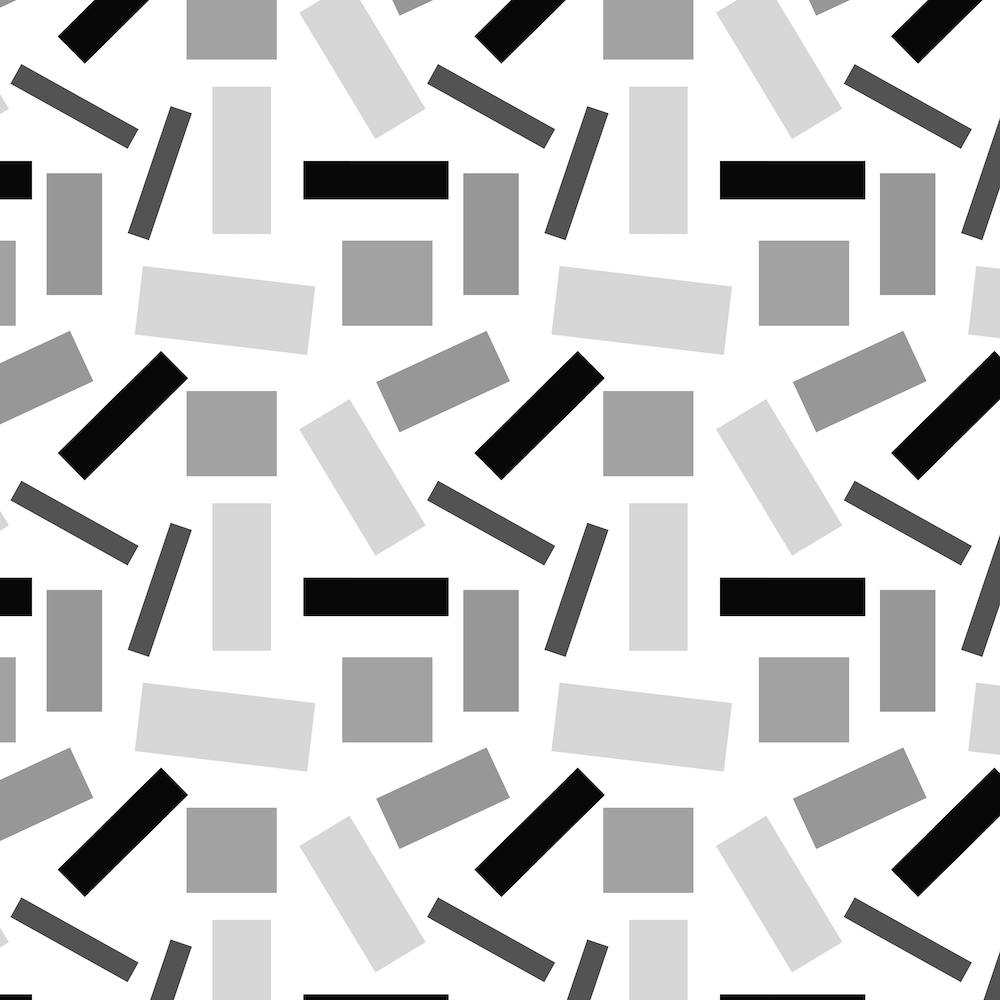 Shapely Black White Geometric Abstract 1