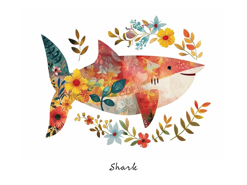 Little Floral Shark 2 Poster