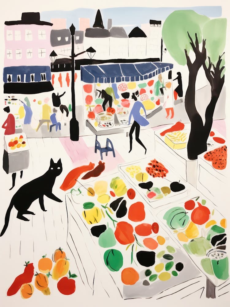The Food Market In London 6 Illustration