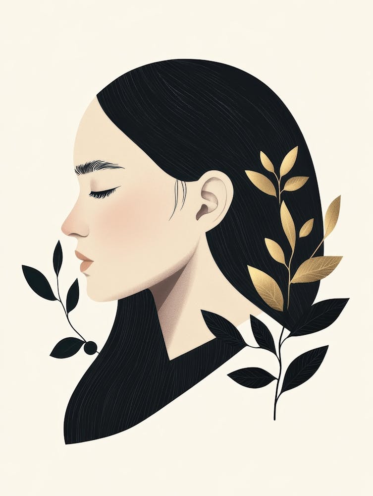 Portrait Of A Woman With Leaves 27