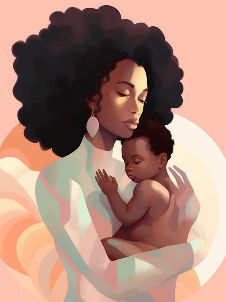 Pastel Mother And Baby 2