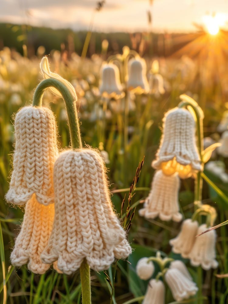 Lily Of The Valley Knitted In Crochet 5