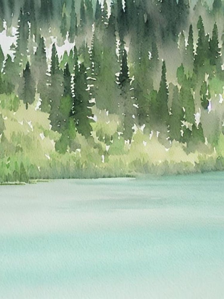 Oulanka National Park Finland Water Colour Poster