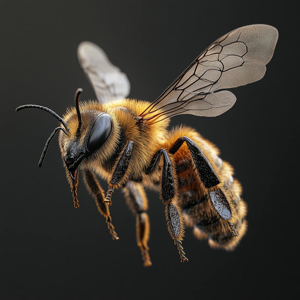 Biene im Flug