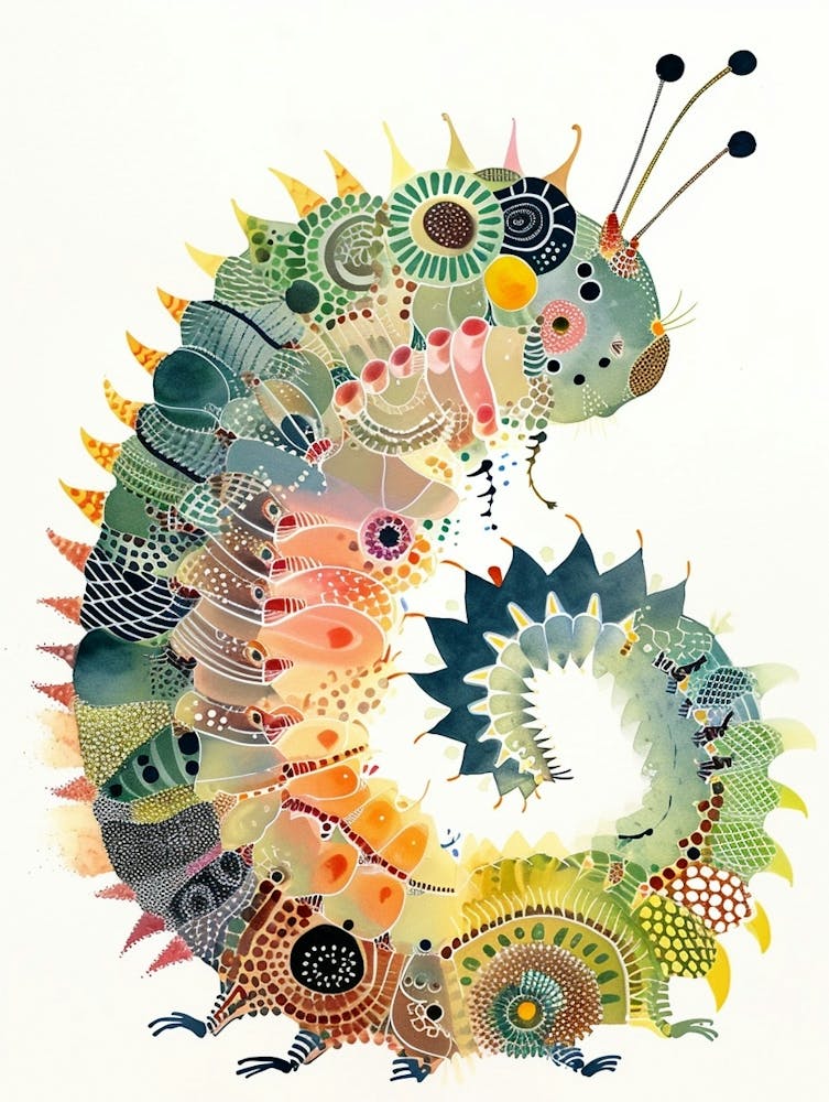 Colourful Insect Illustration Catepillar 9