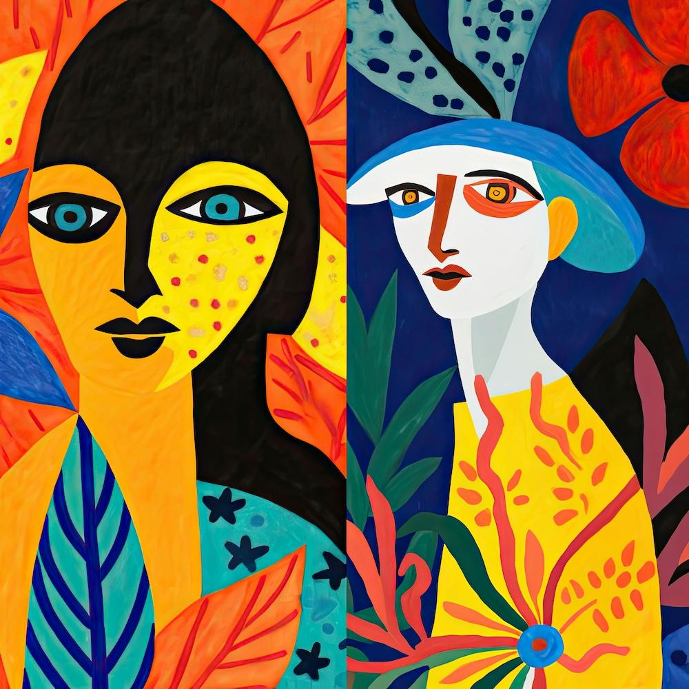 Bold Faces, The Matisse Inspired Art Collection
