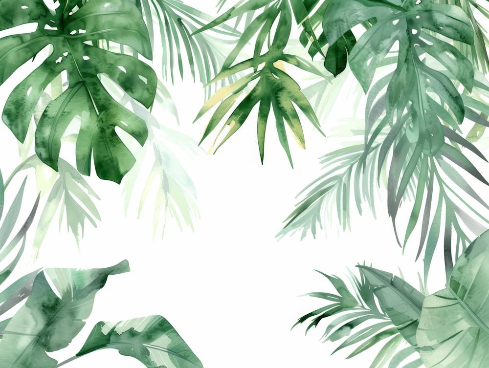 Watercolor Tropical Leaves 15