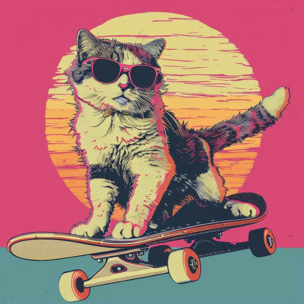 Skateboard Cat 9