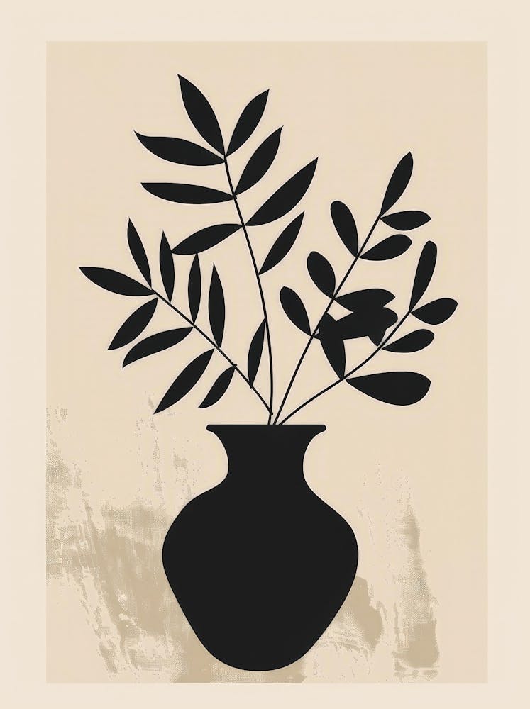 Vase With Leaves 3