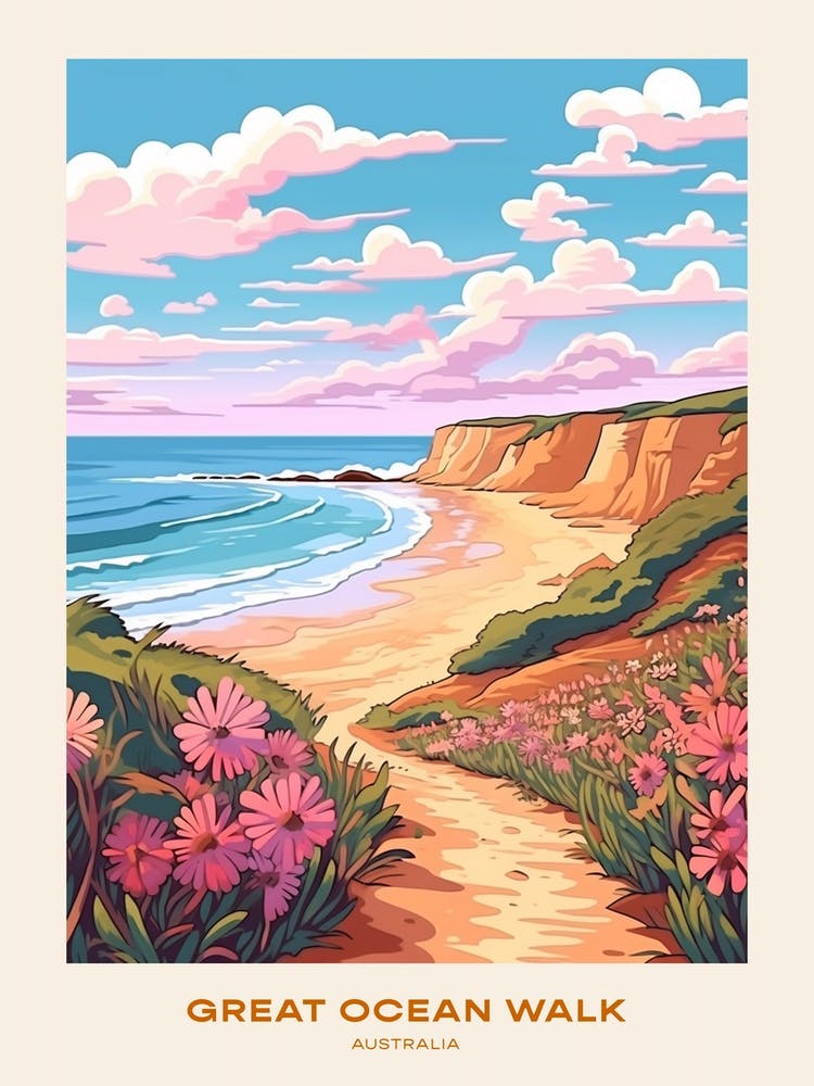 Great Ocean Walk Australia Hike Poster 2