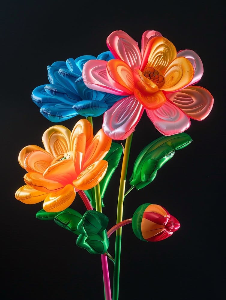 Fleurs Gonflables Lumineuses Dahlia 2