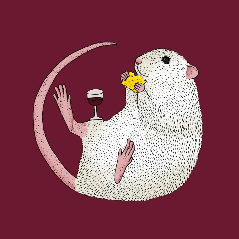 Nibbles The Fancy Rat Square