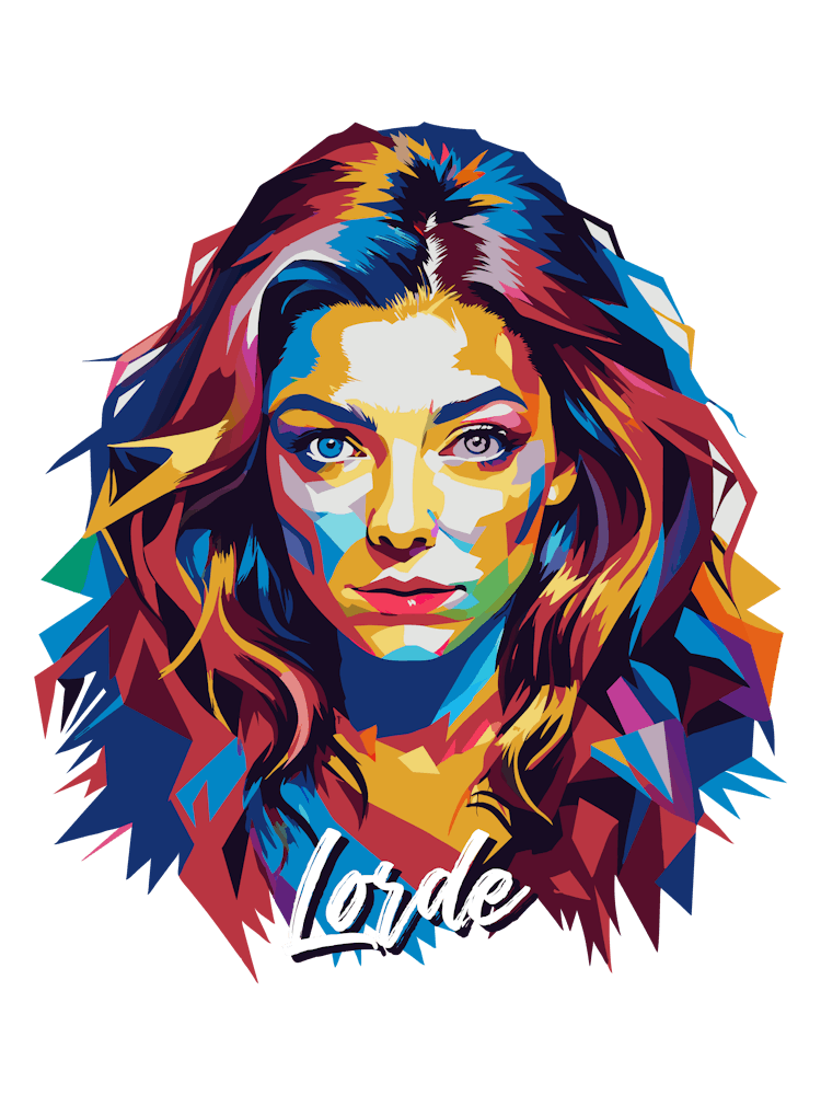 Lorde 02 Portrait Music Icon Style WPAP Pop Art
