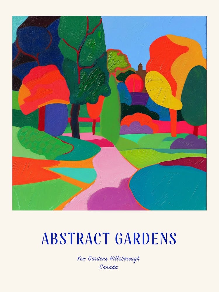 Colourful Gardens Kew Gardens Hillsborough Canada 2 Blue Poster