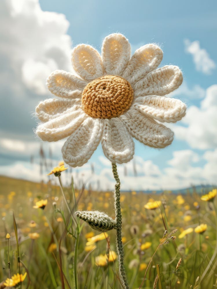 Daisy Knitted In Crochet 3