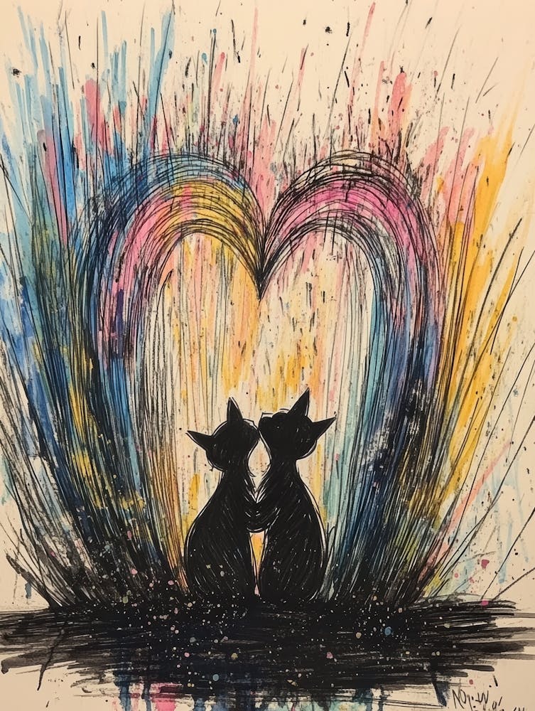 Cats Kissing