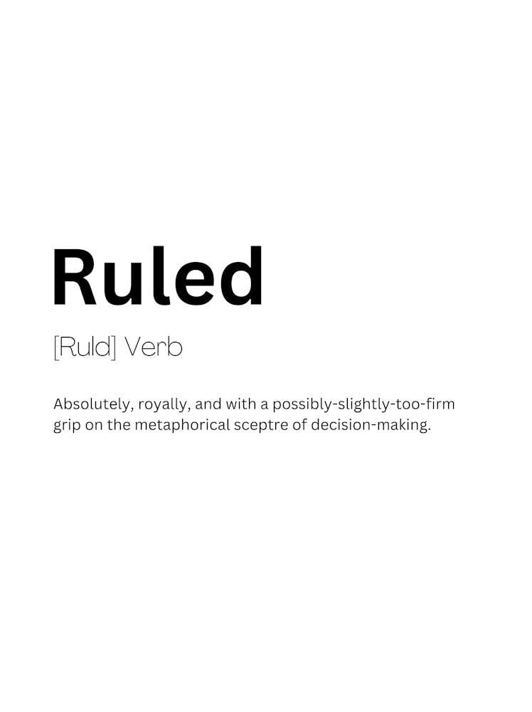 Ruled Definition Meaning