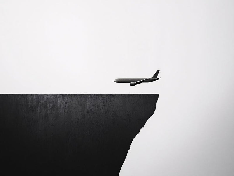 Airplane On The Edge Of A Cliff