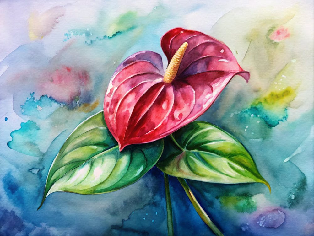 10 Tropical Anthurium With Glossy Red Leaves (1)